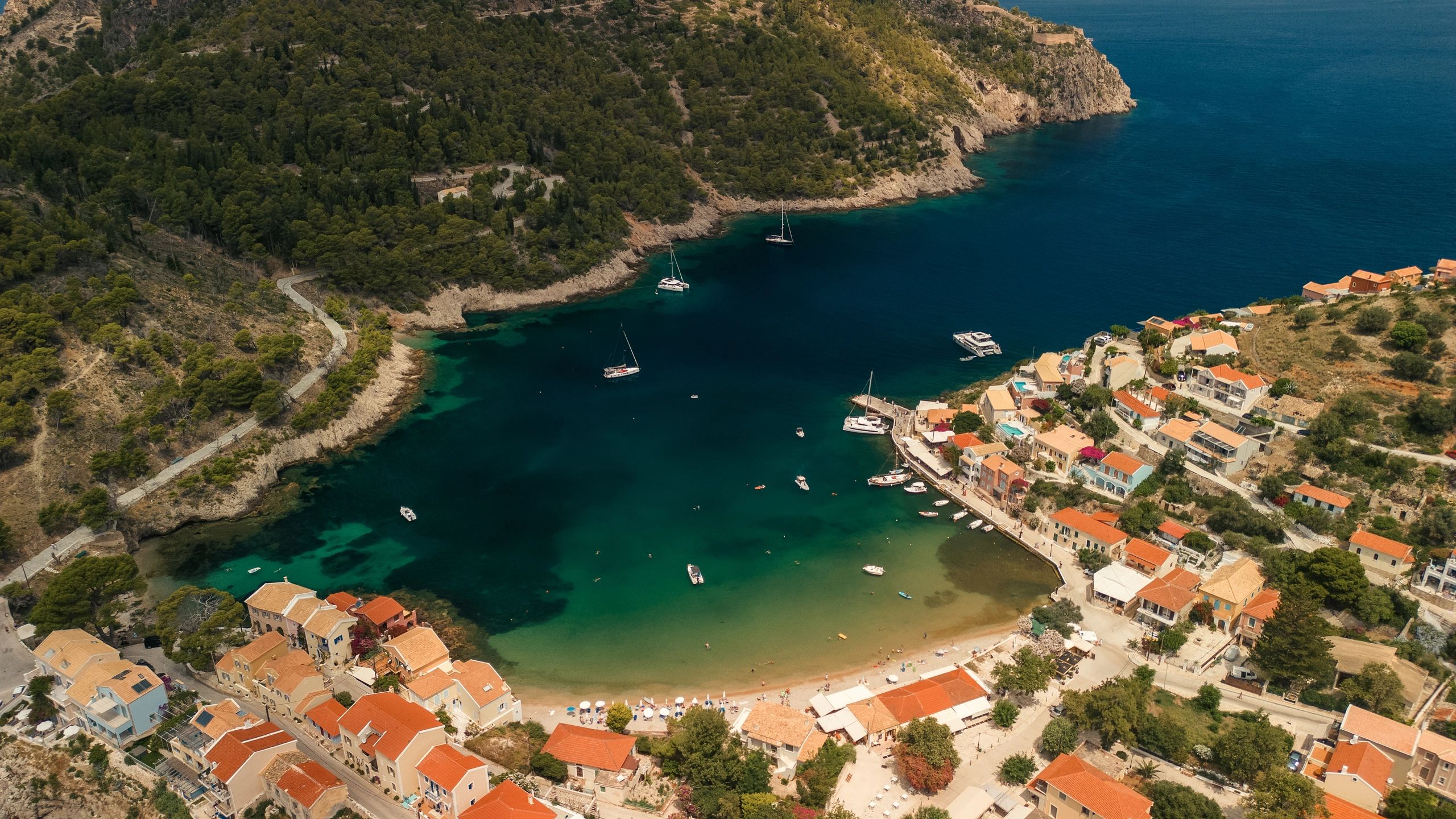 Assos village on Kefalonia island, Greece